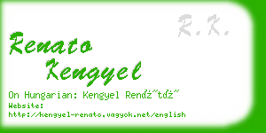 renato kengyel business card